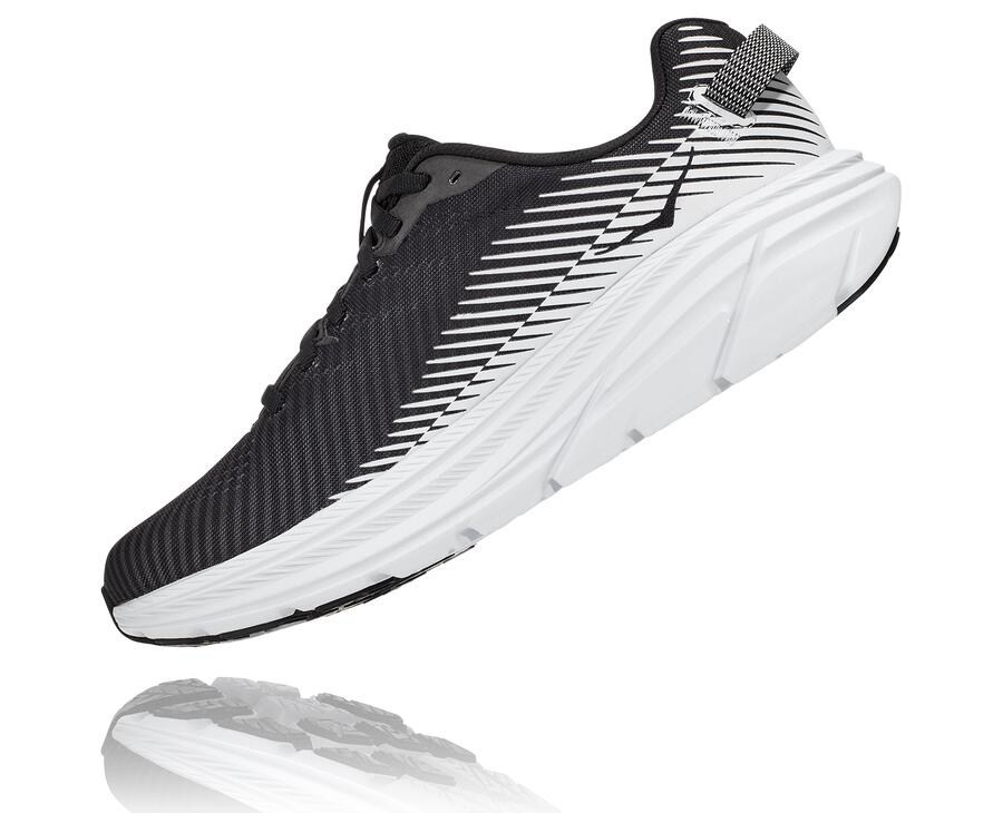 Running Shoes Womens - Hoka One One Rincon 2 - Black/White - IJZKGSD-79